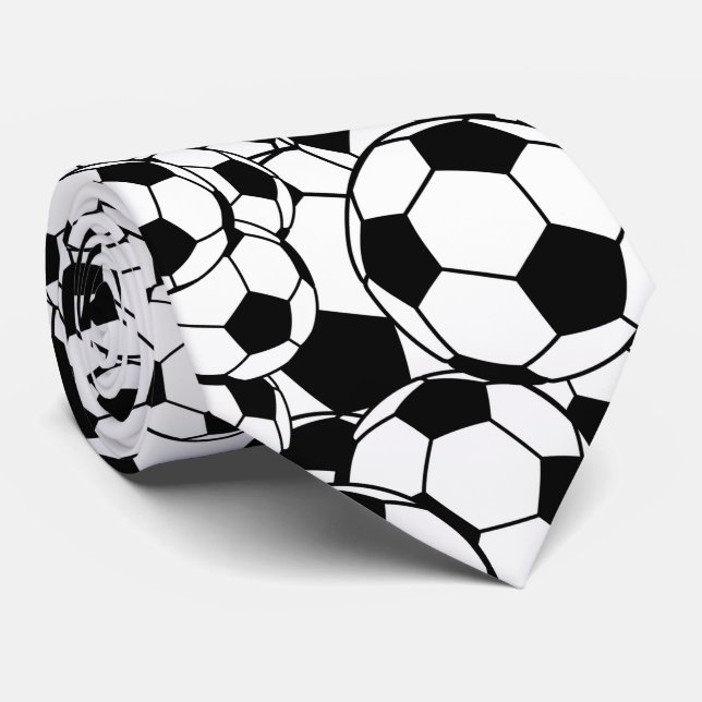 cool Soccer sports ball tiled Neck Tie (Rolled)