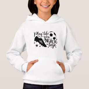 cool soccer sports word art hoodie