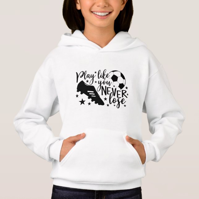 cool soccer sports word art hoodie (Front)