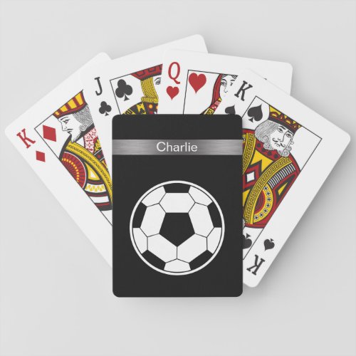 Cool Soccer Theme Personalized Playing Cards