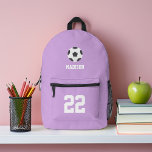 Cool Soccer Themed Personalized  Printed Backpack<br><div class="desc">Cool Soccer Themed Personalized Kids design.</div>