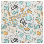 Cool Social Media Pattern fabric