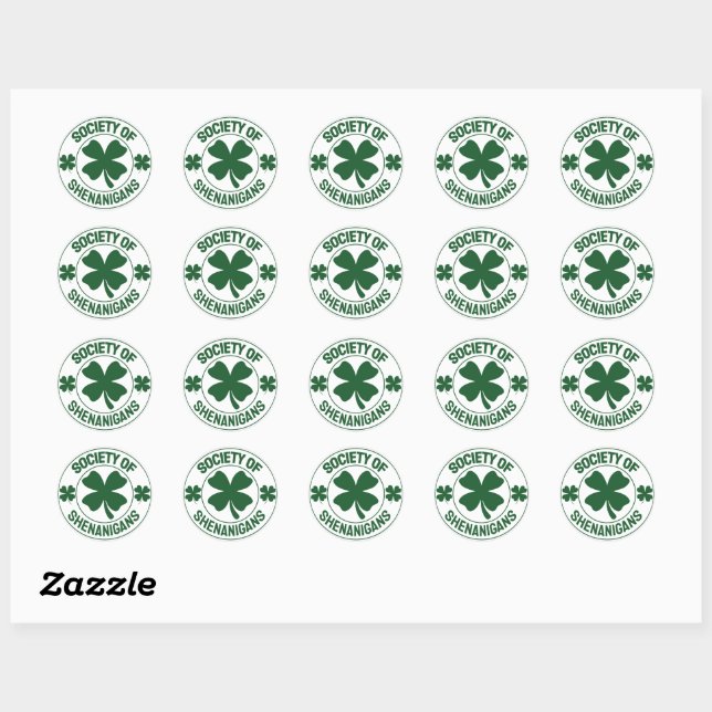 Cool Society of shenanigans - Shenaningan Squad Classic Round Sticker (Sheet)