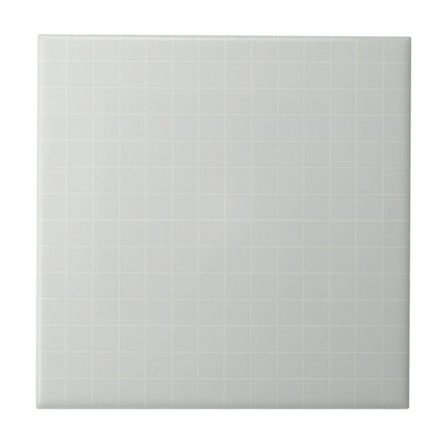 Cool Soft Pastel Lilac Checkered Pattern Retro  Ceramic Tile (Front)