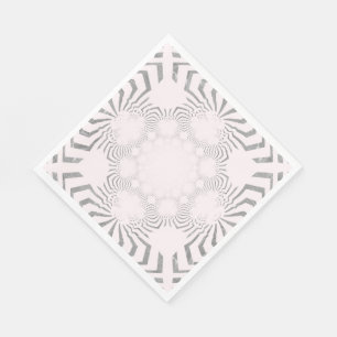 Cool Soft White Zebra Print Napkins