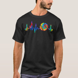 Cool Softball Heartbeat Tie dye Men Women Softball T-Shirt