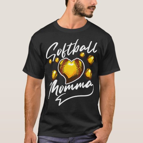 Cool Softball Momma Gift For Mom Women Proud T_Shirt