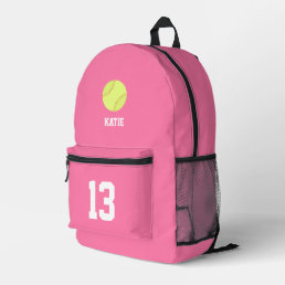 Cool Softball Themed Personalized Printed Backpack