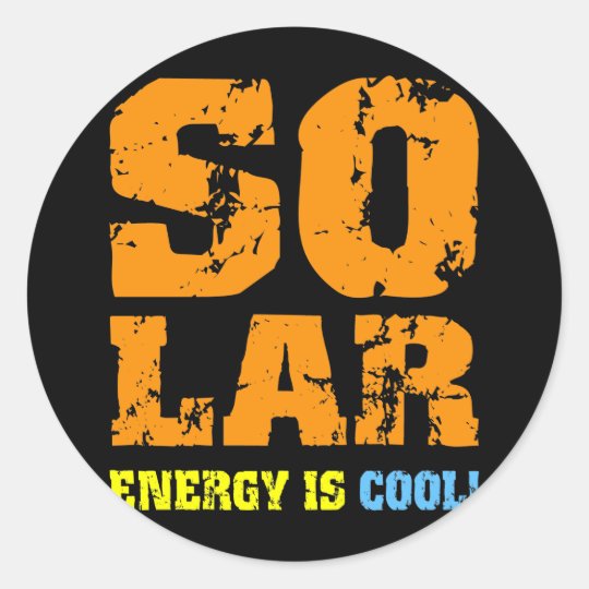 Cool solar energy classic round sticker