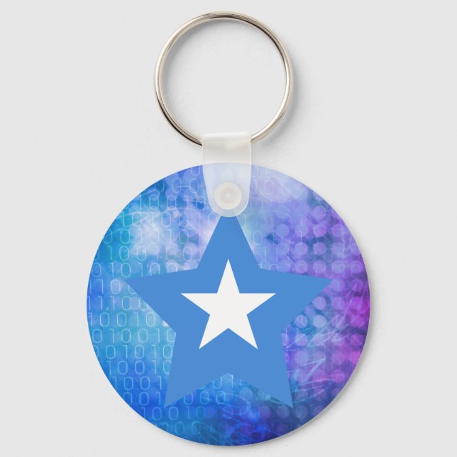 Cool Somalia Flag Star Keychain (Front)