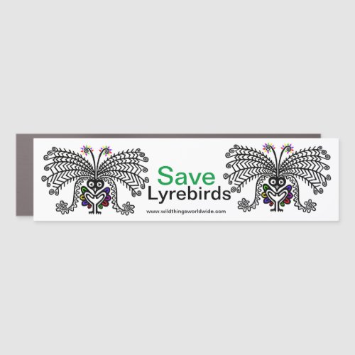 Cool Songbird _ Save LyreBIRDS _ car magnet