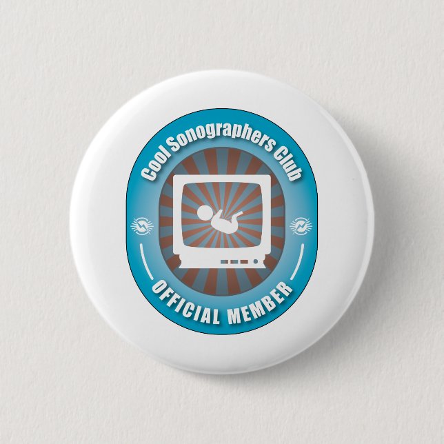 Cool Sonographers Club Pinback Button (Front)