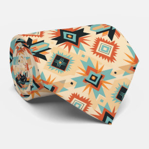 Cool Southwestern Boho tiled pattern  Neck Tie