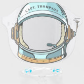 Cool Space Astronaut Helmet Face Shield (Front w/Glasses)