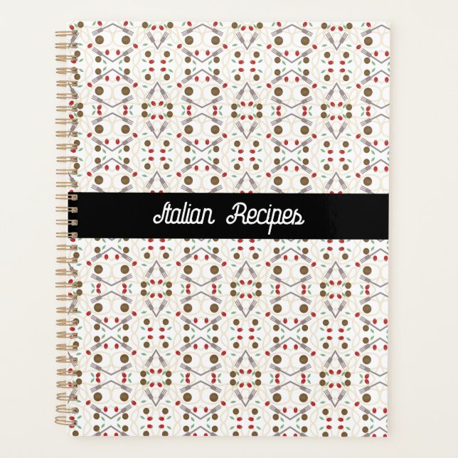Cool Spaghetti Meatballs Pattern Planner (Front)