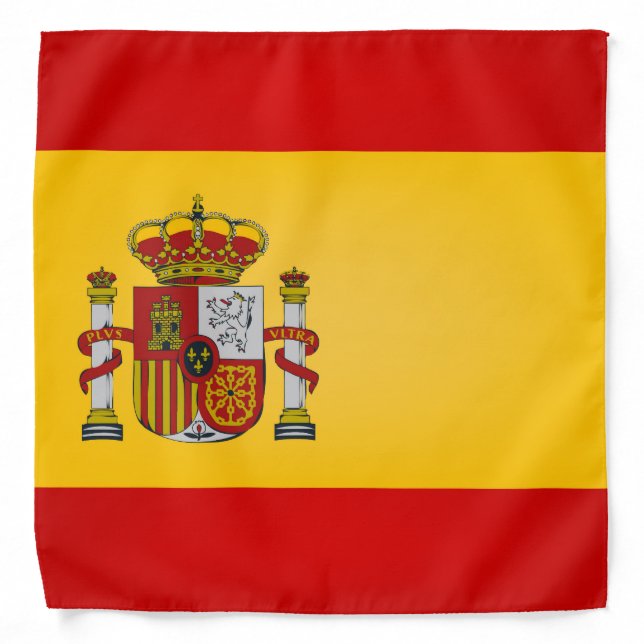 Cool Spain Flag Fashion Bandana (Front)