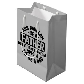 Cool Special Dad Word Art Medium Gift Bag by DoodlesHolidayGifts at Zazzle