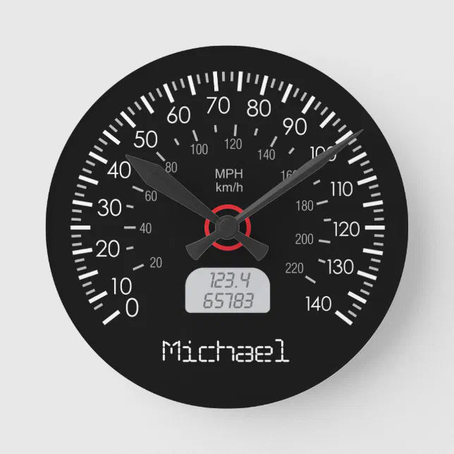 Cool Speedometer Personalized Wall Clock Zazzle