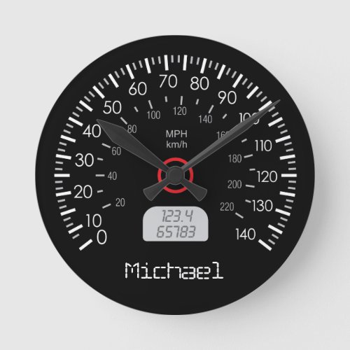 Cool Speedometer Personalized Wall Clock