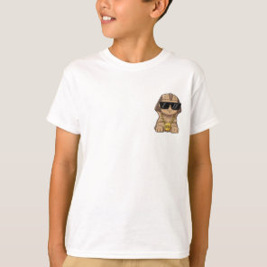 Cool Sphinx Wearing Gold Chain Kids T-Shirt