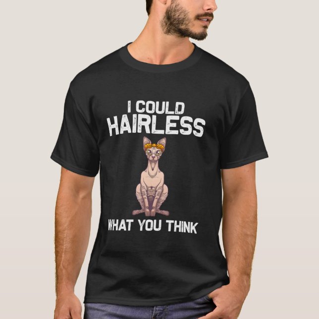 Cool Sphynx For Men Women Hairless Cat Lover Owner T-Shirt (Front)