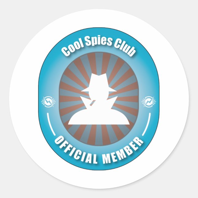 Cool Spies Club Classic Round Sticker (Front)