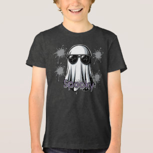 Cool Spooky Ghost T-Shirt Tri-Blend Shirt