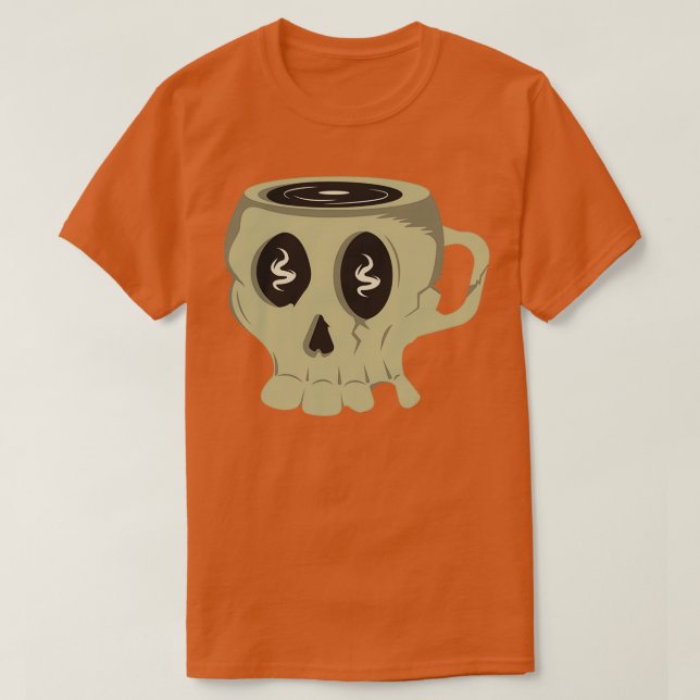 Cool Spooky Skull Mug T-Shirt (Design Front)