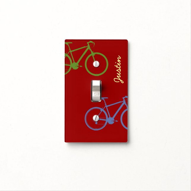 cool sport cycling decor idea light switch cover (In Situ)