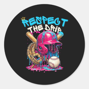 Cool Sport Sell Home Plate Drip With Sprinkles Dri Classic Round Sticker