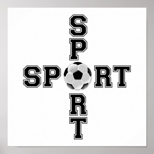 Cool Sport Soccer Cross Poster (Front)