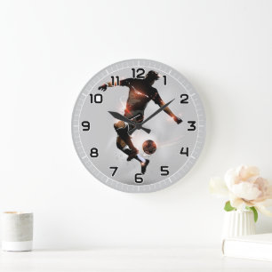 Cool Sport Soccer Football Large Clock