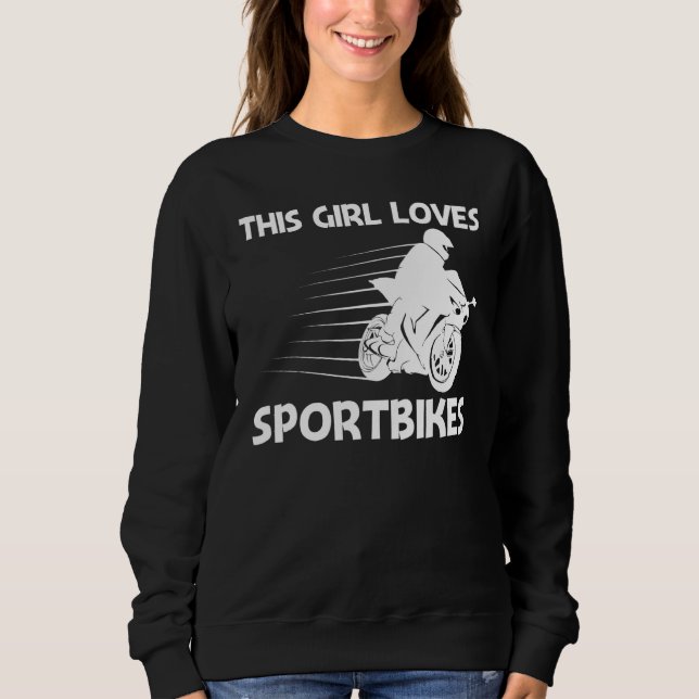 Cool Sportbike For Girls Kids Professional Motorcy Sweatshirt (Front)