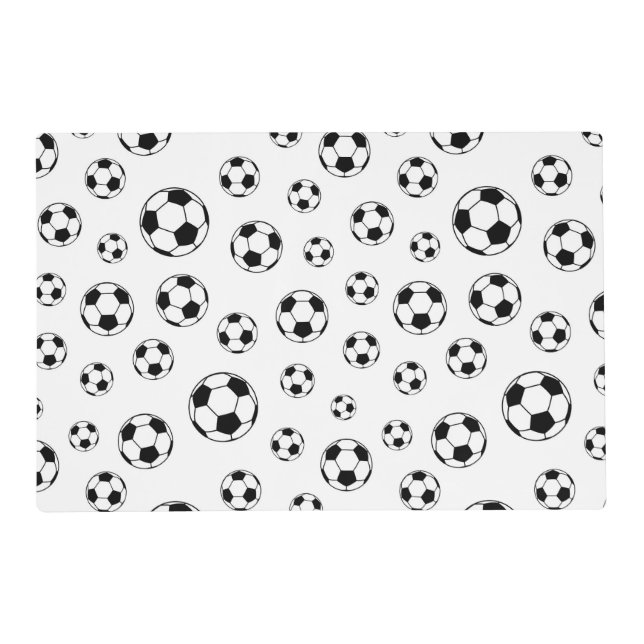cool sports Soccer ball party  Placemat (Front)