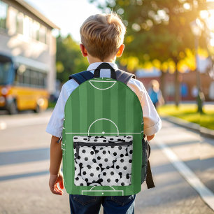 Cool Sports Soccer Field Pattern Printed Backpack