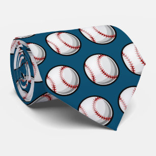 Cool sports tiled Baseball sports tiled pattern Neck Tie