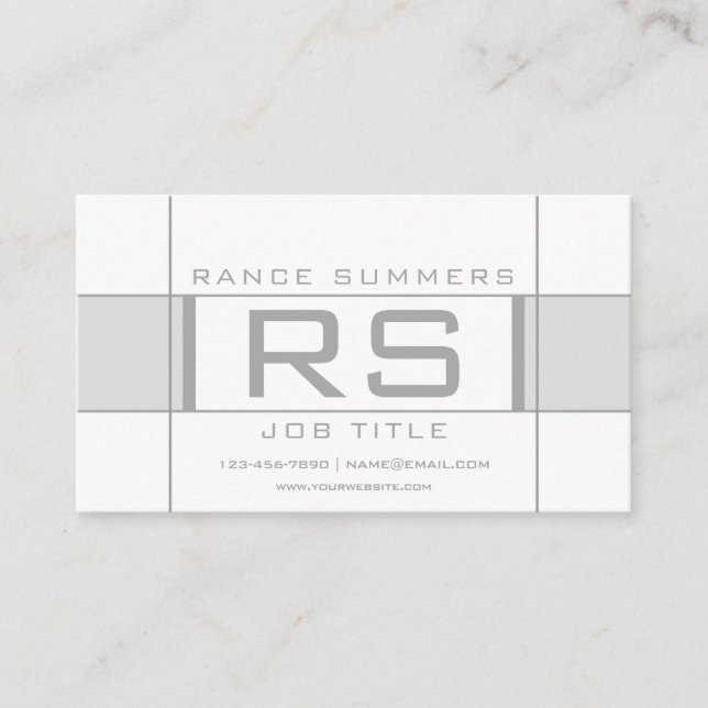 Cool Sporty Geometric Business Card (Front)