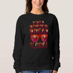 Cool Spring Break 2022 Florida Sunglasses & Palm T Sweatshirt