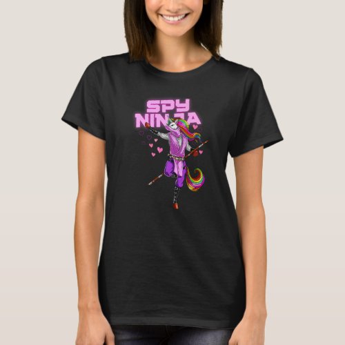 Cool Spy Gaming Ninja Gamer Unicorn Ninja Boy Girl T_Shirt
