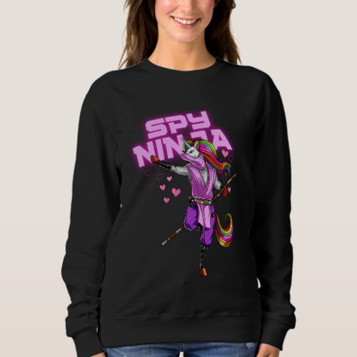 Cool Spy Gaming Ninjas Gamer Unicorn Ninja Boy Gir Sweatshirt