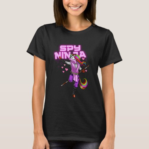 Cool Spy Gaming Ninjas Gamer Unicorn Ninja Boy Gir T_Shirt