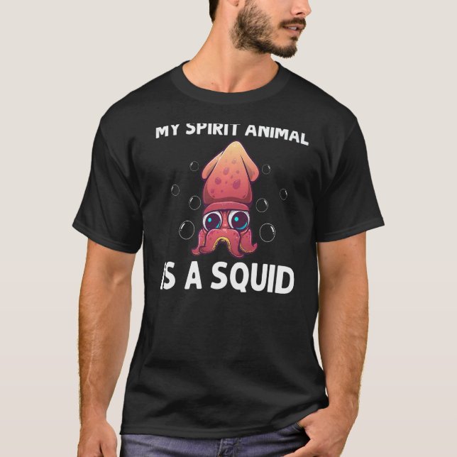 Cool Squid For Men Women Octopus Biology Sea Anima T-Shirt (Front)