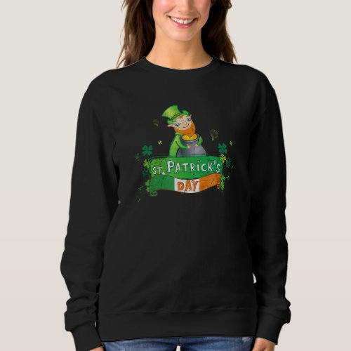 Cool St Patricks Day Leprechaun Irish Shamrock C Sweatshirt