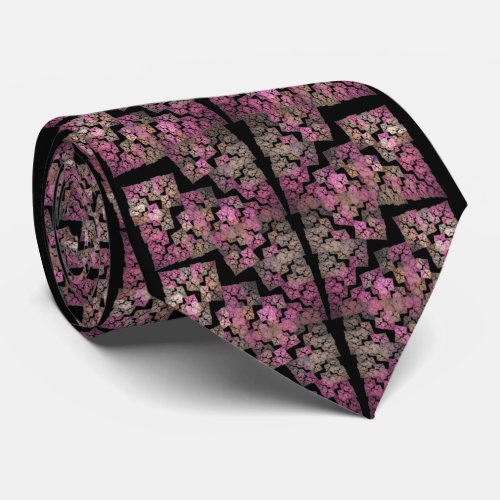 Cool stained glass window _ fractal art neck tie