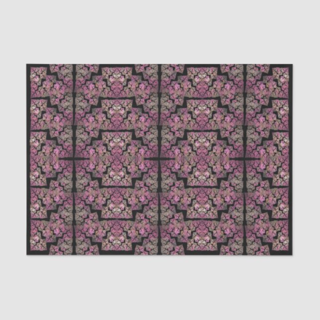 Cool stained glass window - fractal art tissue paper (Front)