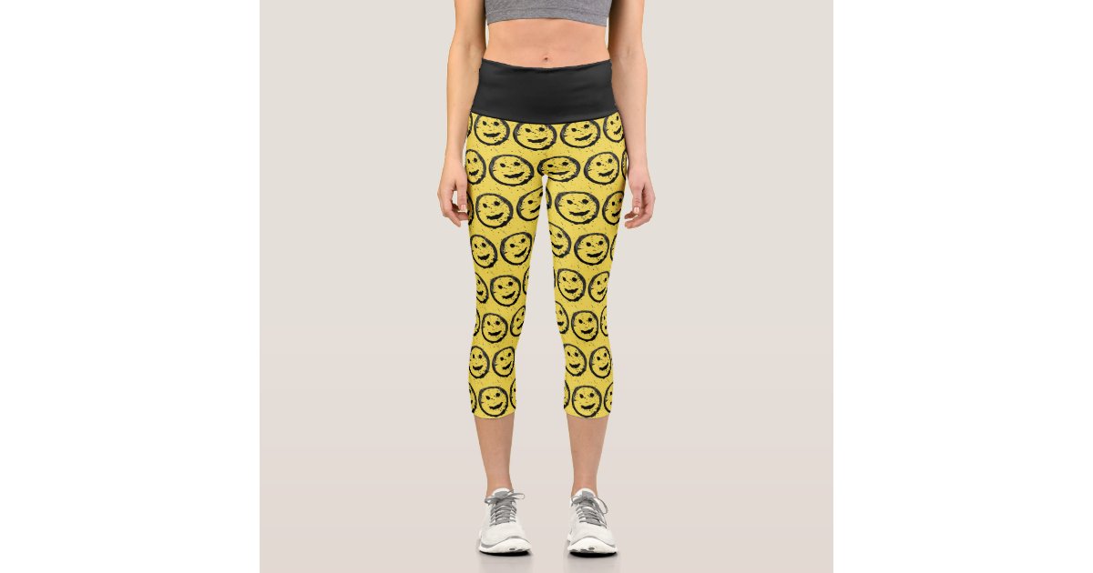 Cute and Fun Pickles and Pickleball Pattern Capri Leggings