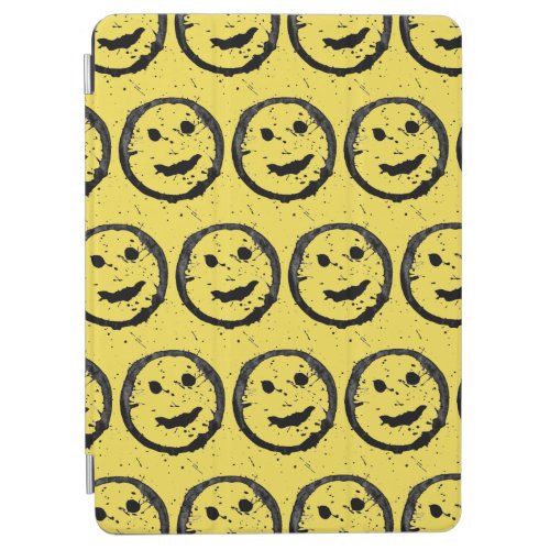 Cool Stained Happy Smiling face pattern yellow iPad Air Cover
