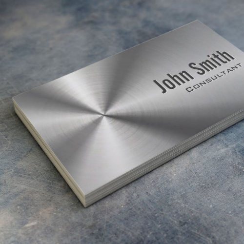 Cool Stainless Steel Consultant Business Card
