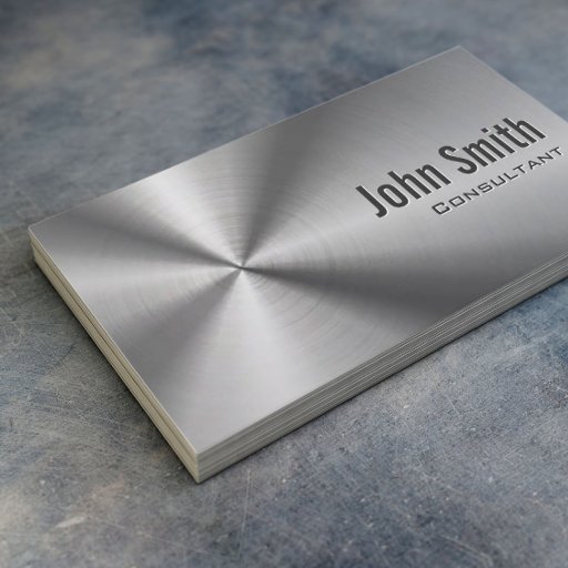 Customizable Cool Stainless Steel Consultant Business Card