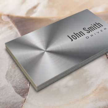 Cool Stainless Steel Driver Business Card by cardfactory at Zazzle